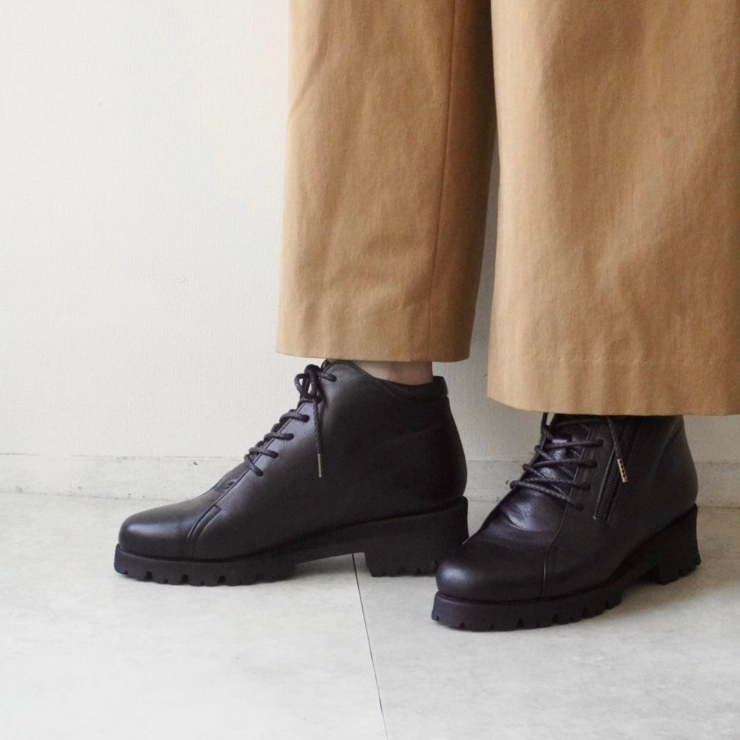 z-411 ハイカットレースアップブーツ（タンクソール）／ブラック