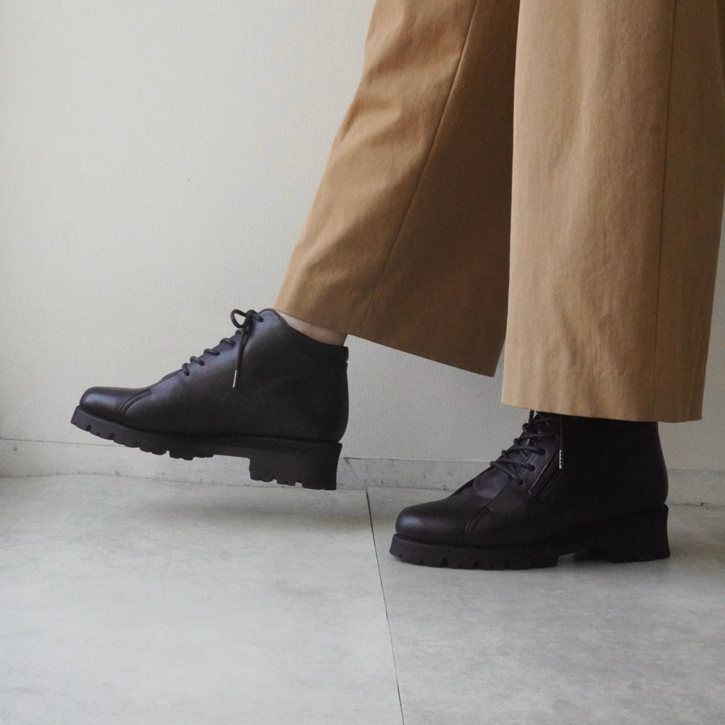 z-411 ハイカットレースアップブーツ（タンクソール）／ブラック