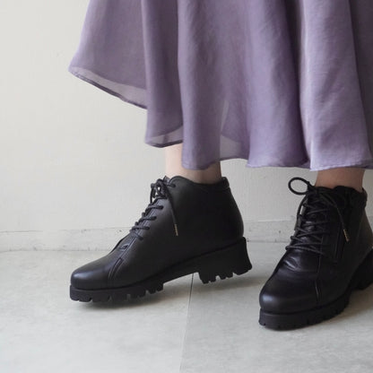 z-411 ハイカットレースアップブーツ（タンクソール）／ブラック